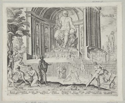 Statuen af Jupiter ved Olympia af Philips Galle
