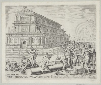 Dianas tempel i Efesos af Philips Galle