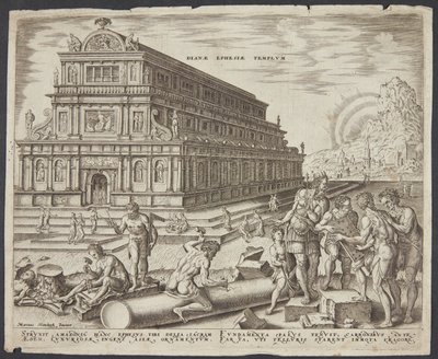 Dianas tempel i Efesos af Philips Galle