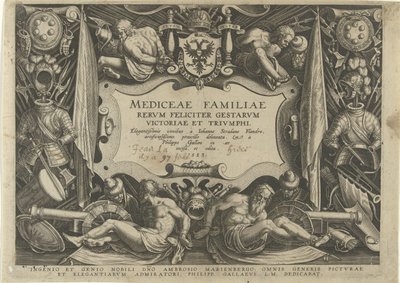 Titelprent van de serie af Medici-familien Familiehistorie af det geld De