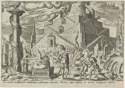 Babels tårn The Days of Doom of the Jewish People (serietitel) af Philips Galle