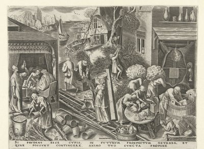 Advarsel Prudentia (titel på objekt) De syv dyder (serietitel) af Philips Galle
