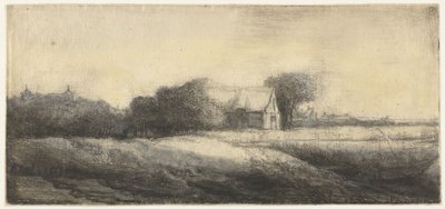 Landskab med en lystfisker i en båd af Philips Koninck (attributed to)