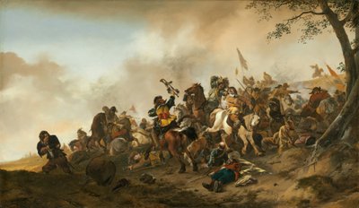 Kampscene, ca. 16451646. af Philips Wouwerman
