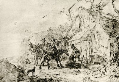 Stop ved værtshuset af Philips Wouwerman
