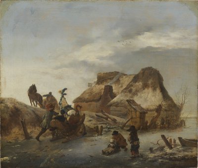 Un noble en traineau sur la glace - A Nobleman