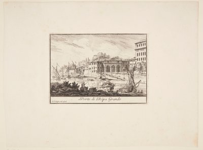 Danish: Havnen ved Ripo Grande af Philothée Francois Duflos