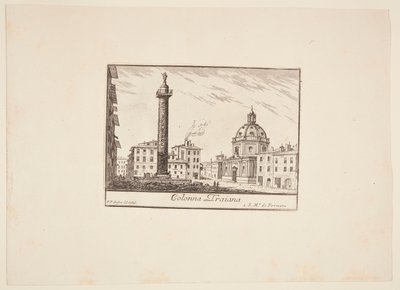 Danish: Trajansøjlen. 1. S. Maria de Fornari-kirken af Philothée Francois Duflos