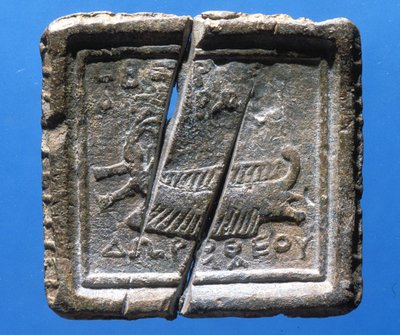 Vægt, der viser et skib (bly) af Phoenician