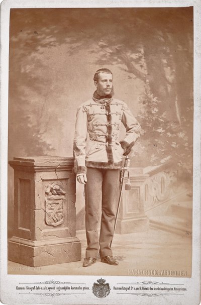 Rudolf, kronprins af Østrig 1858-1889, ca 1880-1885. af Photo studio C. K. Dvorni Prague.
