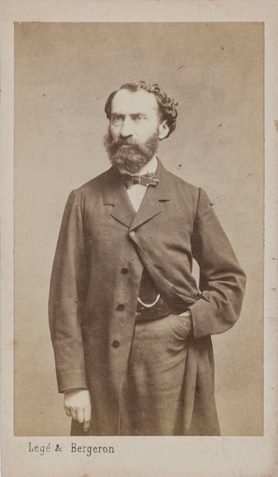 Portræt af komponisten Prosper Pascal 1825-1880, ca. 1875. af Photo studio Legé and Bergeron.