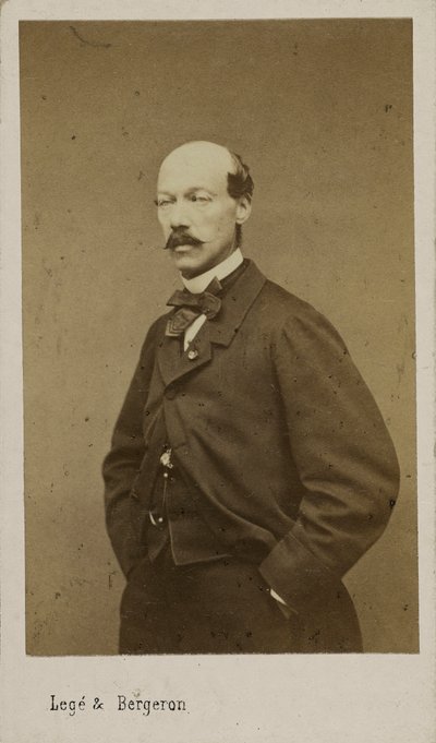 Portræt af komponisten Alexandre Batta 1816-1902, ca. 1880. af Photo studio Legé and Bergeron.