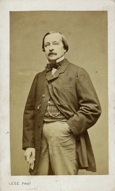 Portræt af pianisten og komponisten Félix Le Couppey 1811-1887. af Photo studio Legé and Bergeron.
