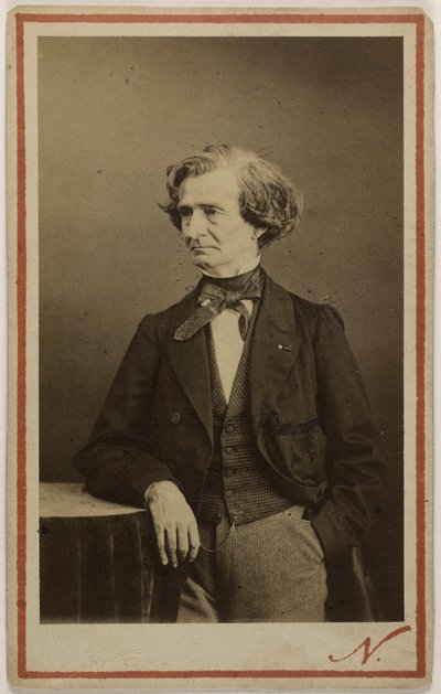 Portræt af komponisten Hector Berlioz 1803-1869, ca 1860. af Photo studio Nadar.