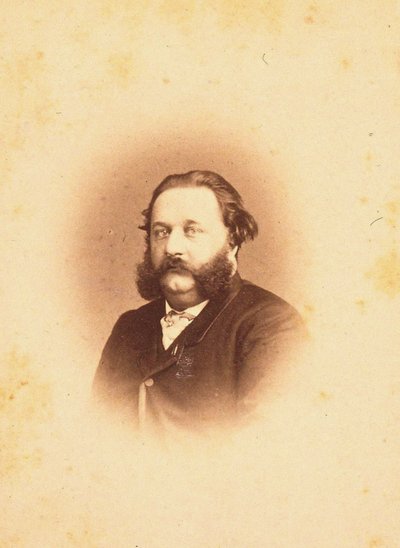 Portræt af komponisten Alfred Jaëll 1832-1882, 1866. af Photo studio Paetz.