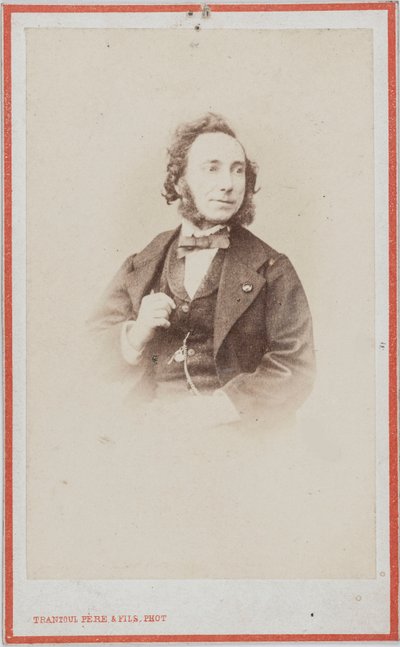 Portræt af violinisten og komponisten Camillo Sivori 1815-1894. af Photo studio Trantoul Père and Fils.