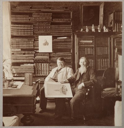 Pyotr Alexandrovich Efremov og Alexei Petrovich Bakhrushin, 1896-1900 af Photo studio of Mikhail Volkov