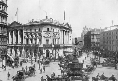 Piccadilly Circus, Westminster, London, c1910 1911 af Photochrom Co Ltd of London