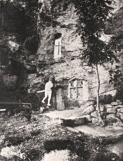 St.Roberts Chapel, Knaresborough, 1924-1926. af Photochrom Co Ltd of London