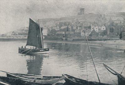 Whitby Harbour, 1910 af Photochrom Co Ltd of London