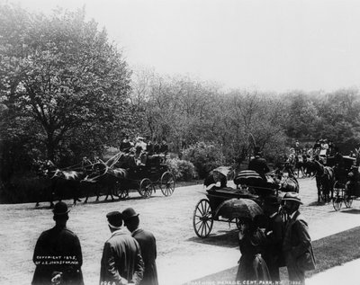 Coaching, Central Park (s/h foto) af Photographer American