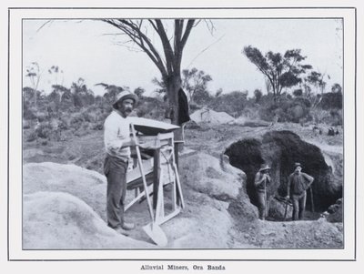 Alluvial Miners, Ora Banda (s/h-billede) af Photographer Australian
