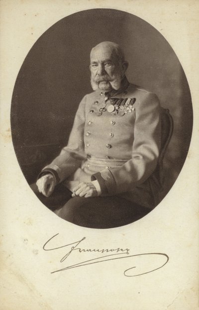 Kejser Franz Joseph I af Østrig (s/h-foto) af Photographer Austrian