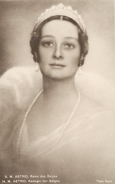 Astrid af Sverige, dronning af belgierne, ægtefælle af Leopold III af Belgien (s/h foto) af Photographer Belgian