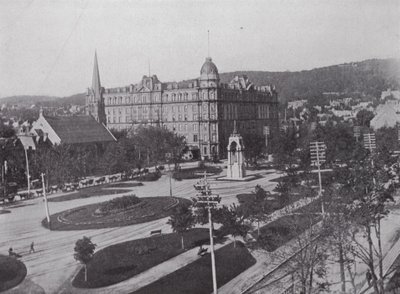 Dominion Square og Windsor Hotel, Montreal (s/h-billede) af Photographer Canadian