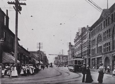 Granville Street, Vancouver (s/h-billede) af Photographer Canadian