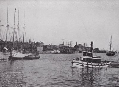 Havnefront, St John, New Brunswick (s/h-foto) af Photographer Canadian