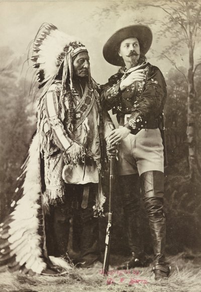 Sitting Bull og Buffalo Bill af Photographer Canadian
