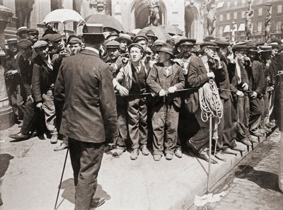 Arbejderdemonstration, Paris, ca. 1900 (s/h-foto) af Photographer French