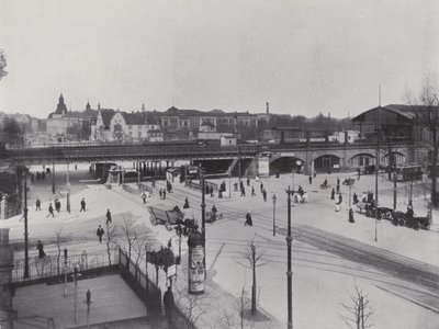 Charlottenburg, Hardenbergstrasse, Bahnhof Zoologischer Garten (s/h-billede) af Photographer German