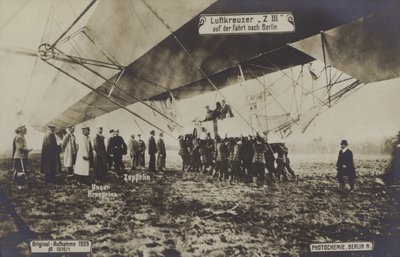 Flight of Zeppelin LZ III til Berlin af Photographer German