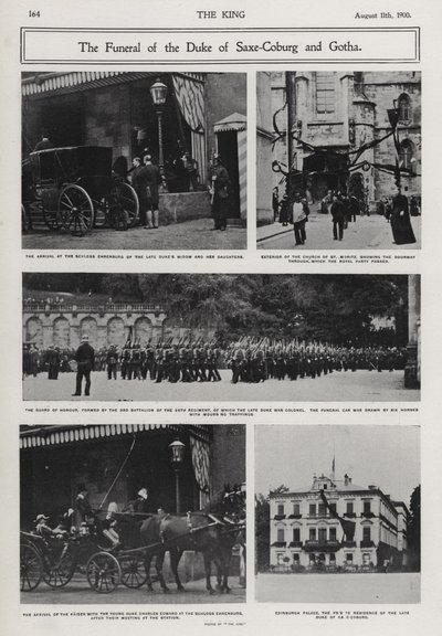 Begravelse af Alfred, hertug af Sachsen-Coburg og Gotha, anden søn af dronning Victoria og prins Albert, Coburg, Tyskland af Photographer German