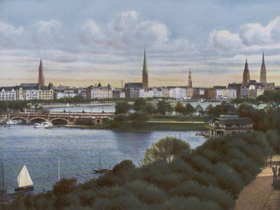 Hamborg: Lombardsbrucke (foto) af Photographer German