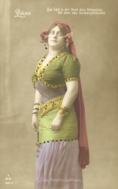 Hedwig Franzillo Kauffman som Lakme (farvefoto) af Photographer German