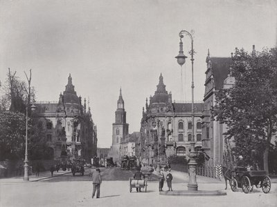 Kaiser Wilhelm Bridge og Kaiser Wilhelm Street (s/h foto) af Photographer German