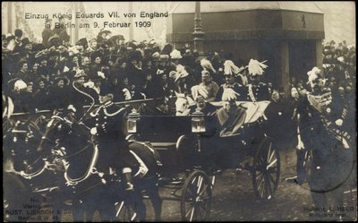 Kong Eduard VII mod England i Berlin, 9. februar 1909 af Photographer German