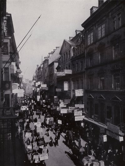 Leipzig: Petersstrasse under messen (s/h foto) af Photographer German