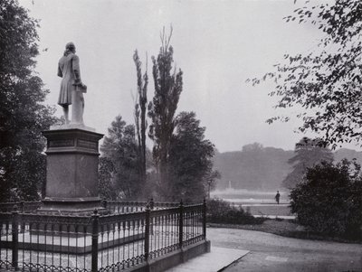 Leipzig: Rosental del med Gellert monument (s/h foto) af Photographer German