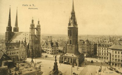 Marktplatz, Halle (s/h foto) af Photographer German