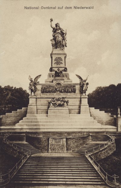 Nationaldenkmal, monument til minde om Tysklands forening, Rudesheim am Rhein, Hessen (s/h foto) af Photographer German