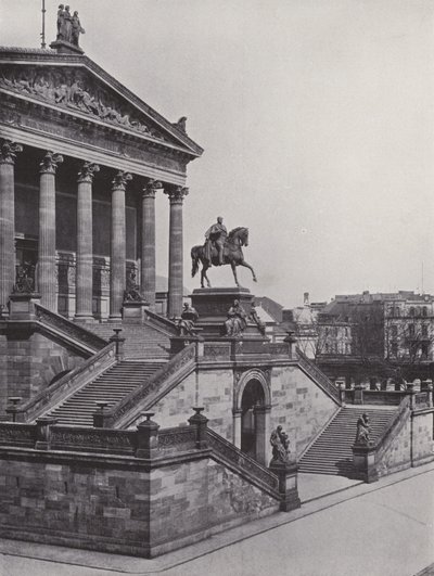 Nationalgalleriet og monumentet Friedrich Wilhelm IV (s/h foto) af Photographer German