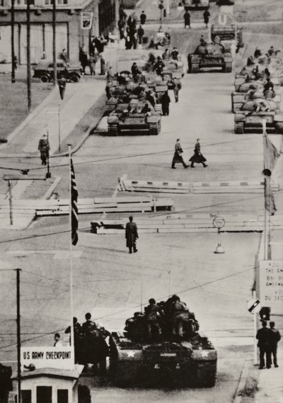 oktober 1961, Berlin Friedrichstrasse (s/h foto) af Photographer German