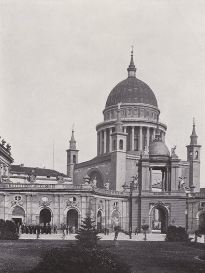 Potsdam, Stadtschloss, Fortunaportal og St Nikolaikirche (s/h-billede) af Photographer German