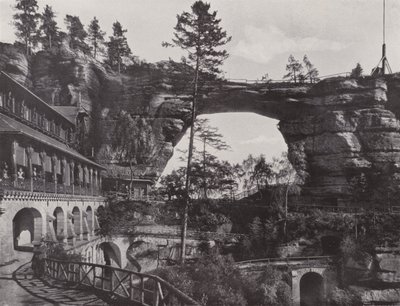 Prebischtor og Hotel (s/h-billede) af Photographer German
