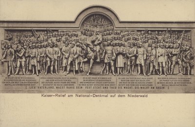 Kaiser, relief på Nationaldenkmal, monument til minde om Tysklands forening, Rudesheim am Rhein, Hessen (s/h foto) af Photographer German