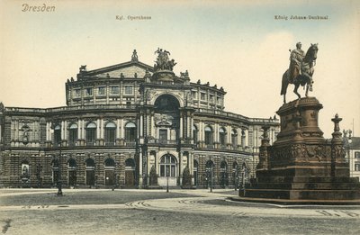 Operahuset, Dresden (farvefoto) af Photographer German